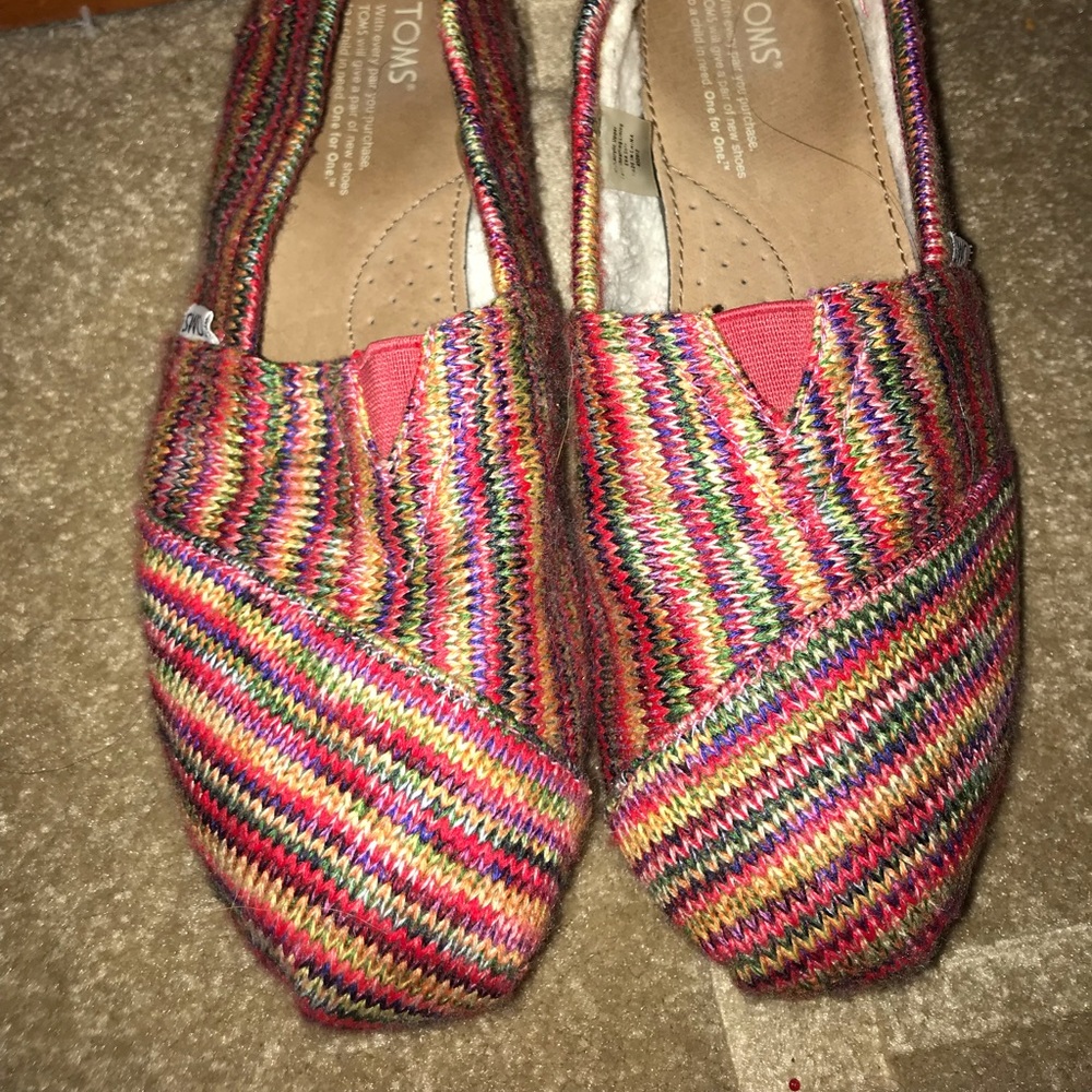Multicolor Striped Slip on Shoes